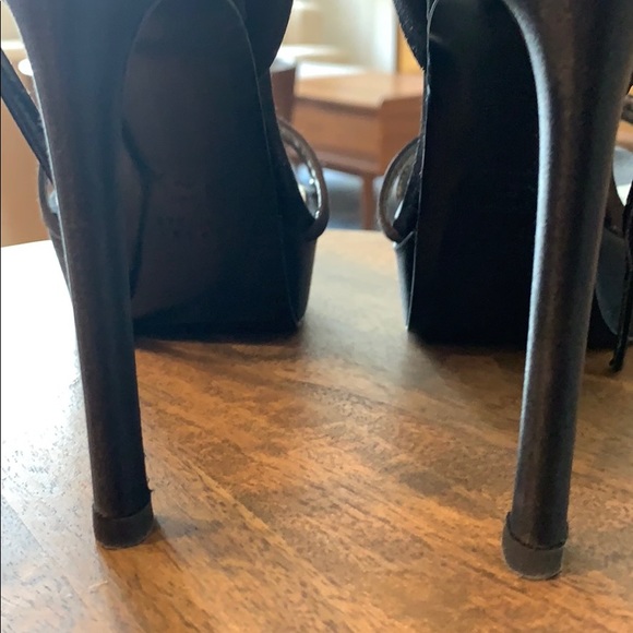 Stuart Weitzman black silk high heels! - Picture 3 of 5